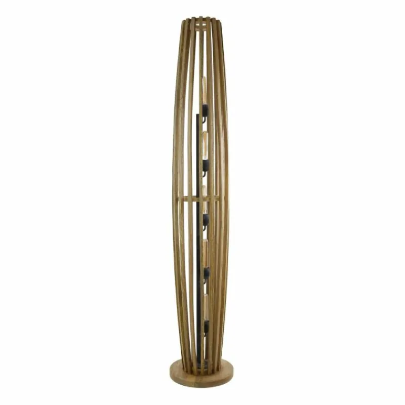 Lampes En Bois-hofstein Laceiras Lampadaire Écru, 5 lumières