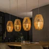 Lampes En Bois-hofstein Laceiras Suspension Écru, 4 lumières