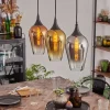 Lampes Dorées-hofstein Ladrongueira Suspension Chrome, Or, Clair, Cuivré, Fumé, 3 lumières