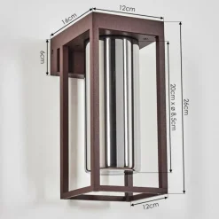 Suspension Verre Fumé-hofstein Lagarelhos Lampe murale d´extérieur Rouille, 1 lumière