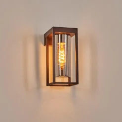 Suspension Verre Fumé-hofstein Lagarelhos Lampe murale d´extérieur Rouille, 1 lumière