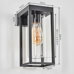 hofstein Lagarelhos Luminaire extérieur, Lampe murale d´extérieur Noir, 1 lumière