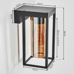 hofstein Lagarelhos Luminaire extérieur, Lampe murale d´extérieur Noir, 1 lumière