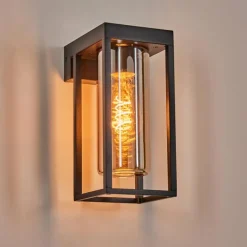 hofstein Lagarelhos Luminaire extérieur, Lampe murale d´extérieur Noir, 1 lumière