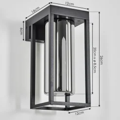 hofstein Lagarelhos Luminaire extérieur, Lampe murale d´extérieur Noir, 1 lumière
