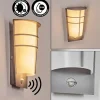 hofstein Lamarche Lampe murale d´extérieur, Applique murale LED Gris, 2 lumières, Détecteur de mouvement