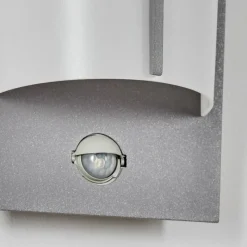 hofstein Lamarche Lampe murale d´extérieur, Applique murale LED Gris, 2 lumières, Détecteur de mouvement