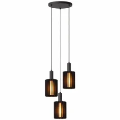 Luminaires Lucide LAMBRES Suspension Noir, 3 lumières* Suspensions