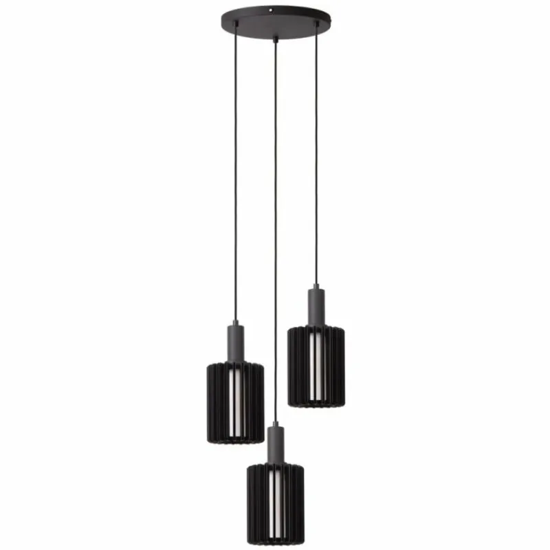 Luminaires Lucide LAMBRES Suspension Noir, 3 lumières* Suspensions