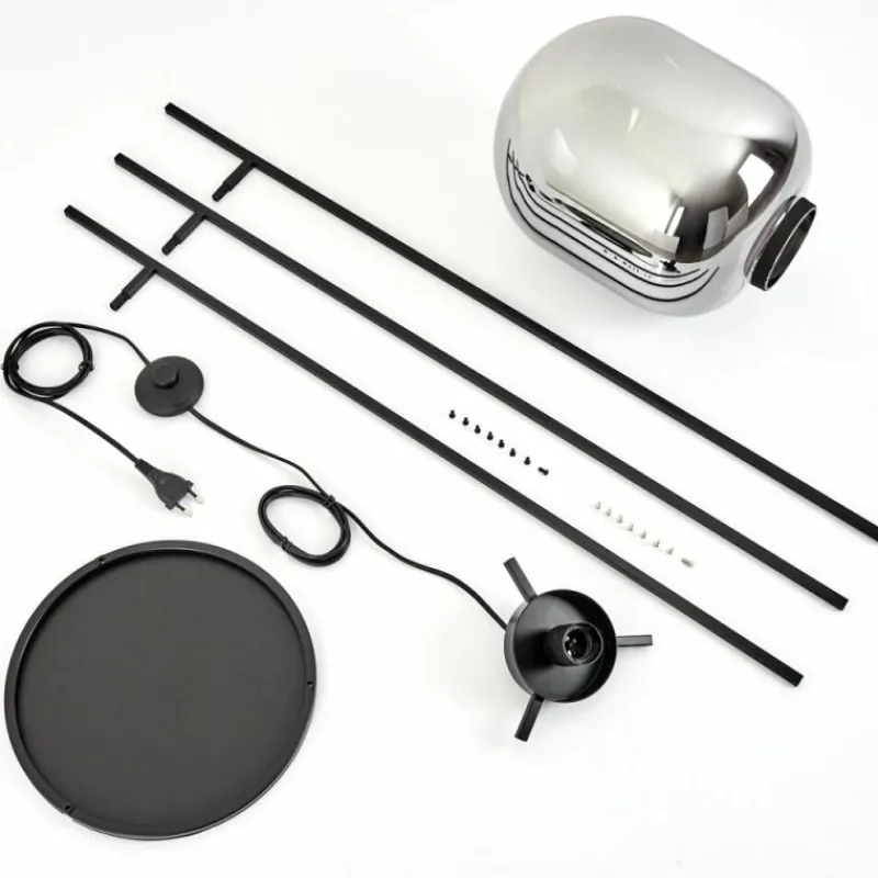 hofstein Lampadaire Arieux Noir, 1 lumière