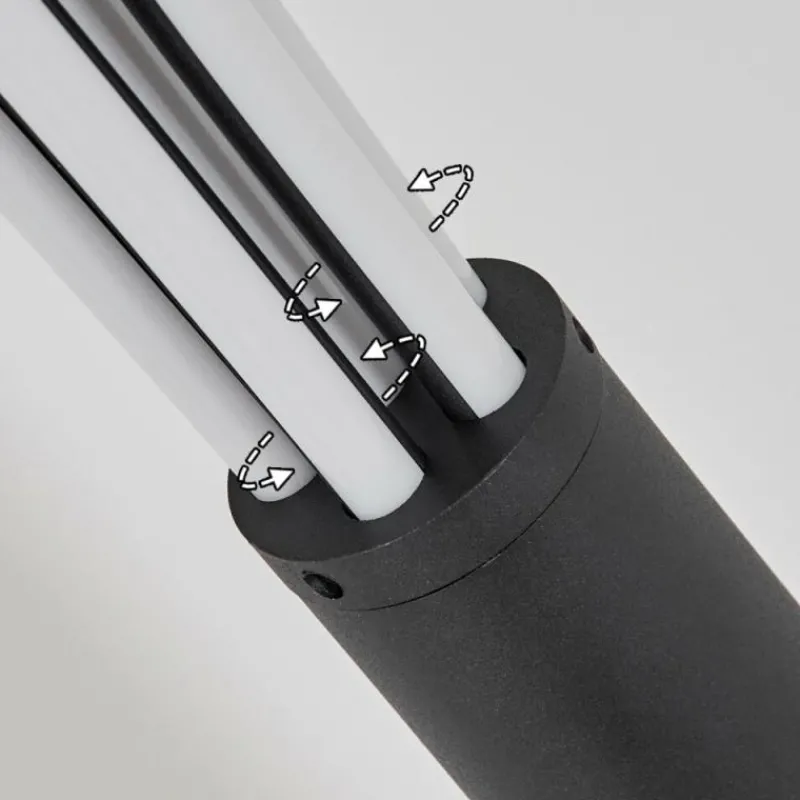 hofstein Lampadaire Bakersfield LED Noir, Blanc, 1 lumière