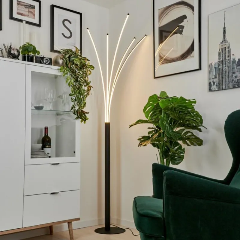 hofstein Lampadaire Bakersfield LED Noir, Blanc, 1 lumière