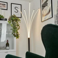 hofstein Lampadaire Bakersfield LED Noir, Blanc, 1 lumière