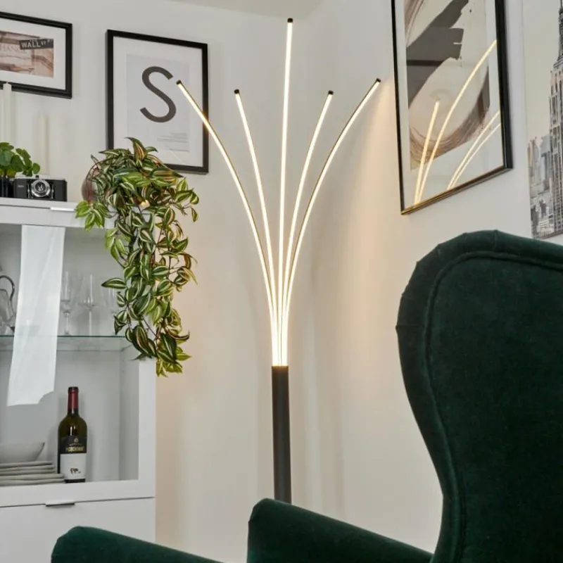 hofstein Lampadaire Bakersfield LED Noir, Blanc, 1 lumière