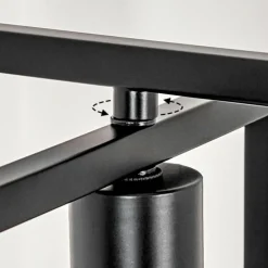 Lampes Vintages & Rétros-hofstein Lampadaire Bass Noir, 3 lumières