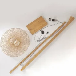 Style Boho-Chic-hofstein Lampadaire Brooker Écru, 1 lumière