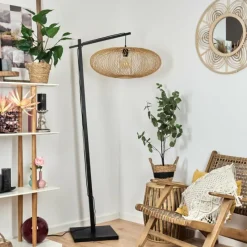 Style Boho-Chic-hofstein Lampadaire Brooker Noir, 1 lumière