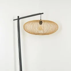 Style Boho-Chic-hofstein Lampadaire Brooker Noir, 1 lumière
