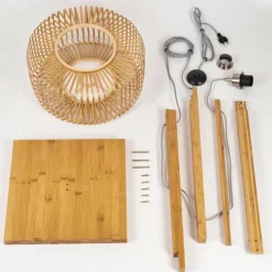 Style Boho-Chic-hofstein Lampadaire Callide Écru, 1 lumière