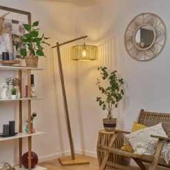 Style Boho-Chic-hofstein Lampadaire Callide Écru, 1 lumière