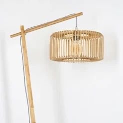 Style Boho-Chic-hofstein Lampadaire Callide Écru, 1 lumière