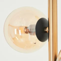 hofstein Lampadaire Chehalis LED Laiton, Noir, 6 lumières