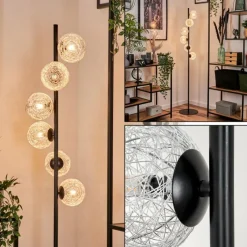 Lampes À Boules-hofstein Lampadaire 12 cm Remaisnil Argenté, 6 lumières