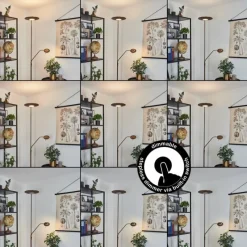 Luminaires Rustiques-hofstein Lampadaire Confluencia LED Bronze, 2 lumières