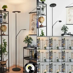 Luminaires Rustiques-hofstein Lampadaire Confluencia LED Noir, 2 lumières