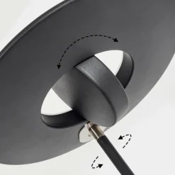 Luminaires Rustiques-hofstein Lampadaire Confluencia LED Noir, 2 lumières