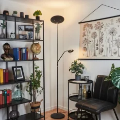 Luminaires Rustiques-hofstein Lampadaire Confluencia LED Noir, 2 lumières