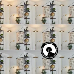 hofstein Lampadaire Confluencia LED Laiton, 2 lumières