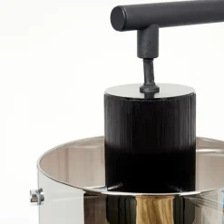 hofstein Lampadaire Gafa Noir, 3 lumières