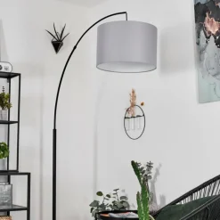 Lampes En Tissu-hofstein Lampadaire Gualdim Noir, 1 lumière