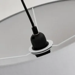 Lampes En Tissu-hofstein Lampadaire Gualdim Noir, 1 lumière