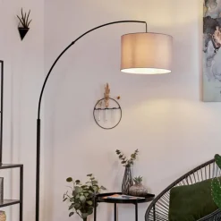 Lampes En Tissu-hofstein Lampadaire Gualdim Noir, 1 lumière