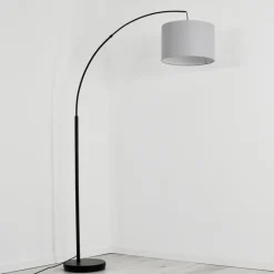 Lampes En Tissu-hofstein Lampadaire Gualdim Noir, 1 lumière
