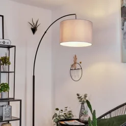 Lampes En Tissu-hofstein Lampadaire Gualdim Noir, 1 lumière