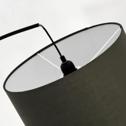 Lampes En Tissu-hofstein Lampadaire Gualdim Noir, 1 lumière