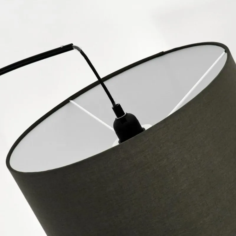 Lampes En Tissu-hofstein Lampadaire Gualdim Noir, 1 lumière