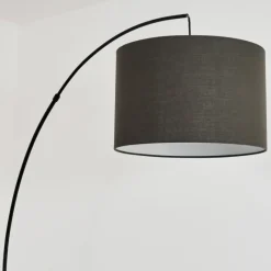 Lampes En Tissu-hofstein Lampadaire Gualdim Noir, 1 lumière