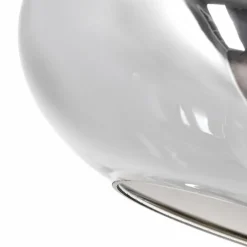 Suspension Verre Fumé-hofstein Lampadaire Haikala Noir, 2 lumières