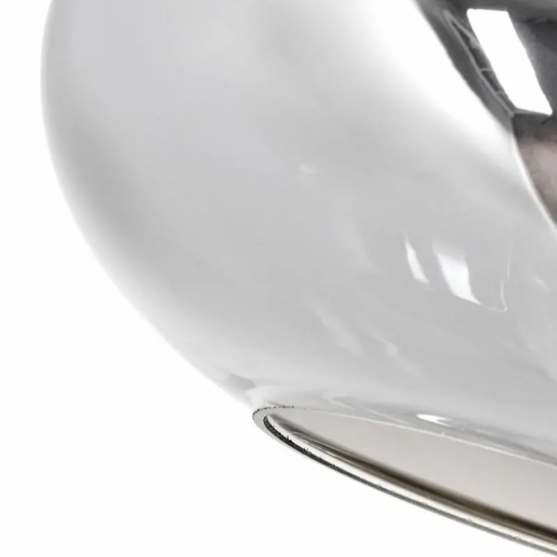 Suspension Verre Fumé-hofstein Lampadaire Haikala Noir, 2 lumières