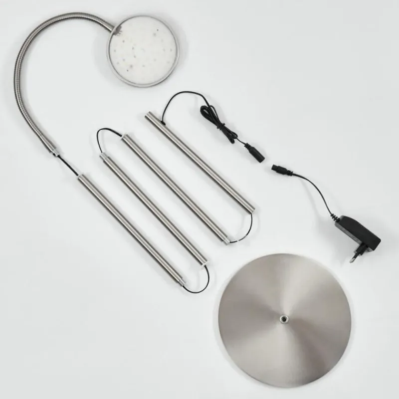 hofstein Lampadaire Haltia LED Nickel mat, 1 lumière