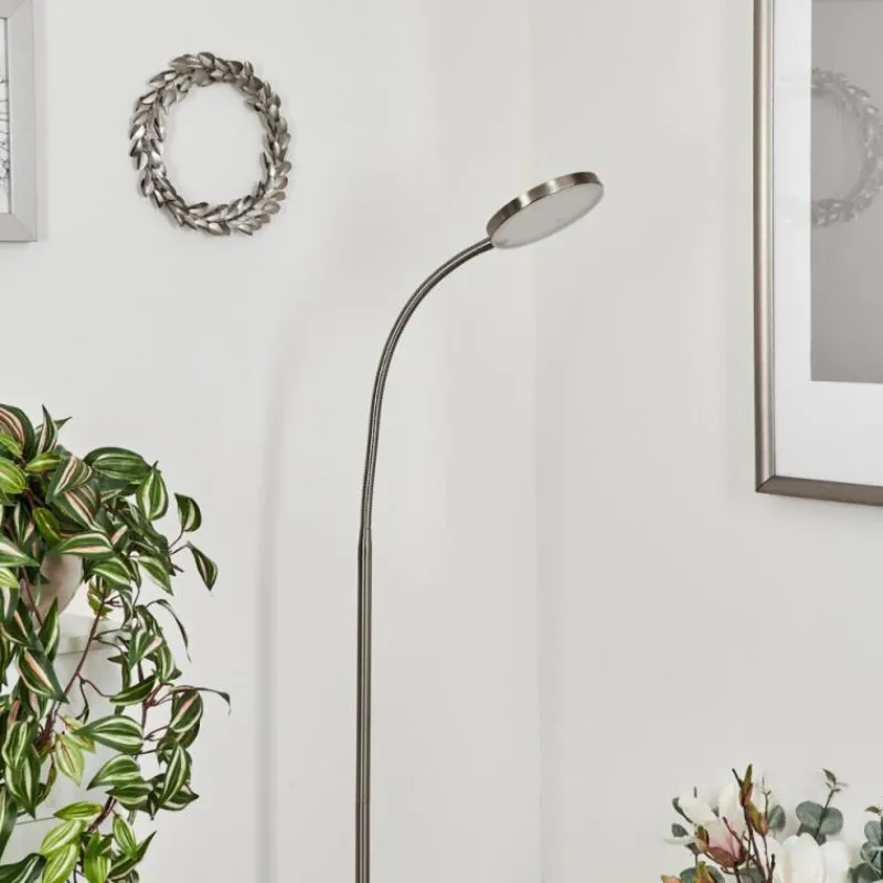 hofstein Lampadaire Haltia LED Nickel mat, 1 lumière