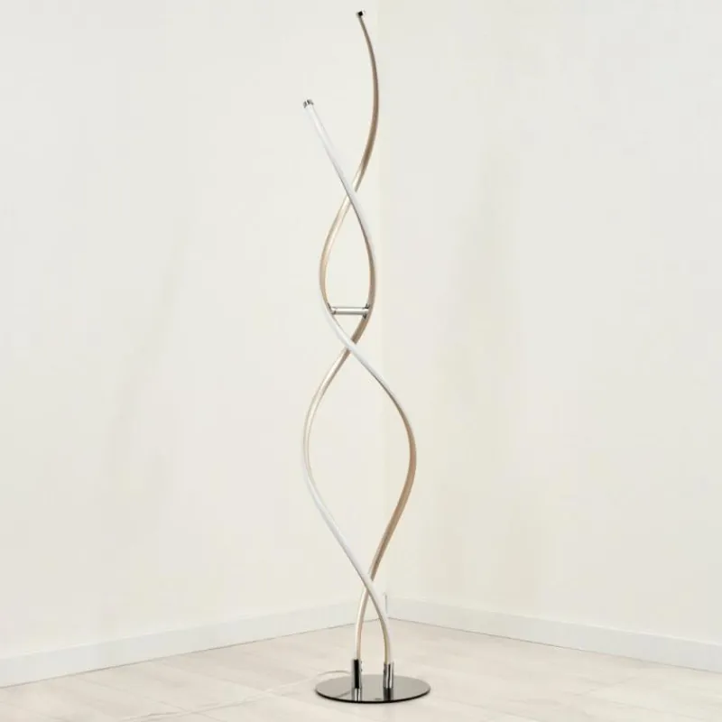 hofstein Lampadaire Henrichemont LED Chrome, Nickel mat, 1 lumière* Lampadaires Et Lampes Sur Pied