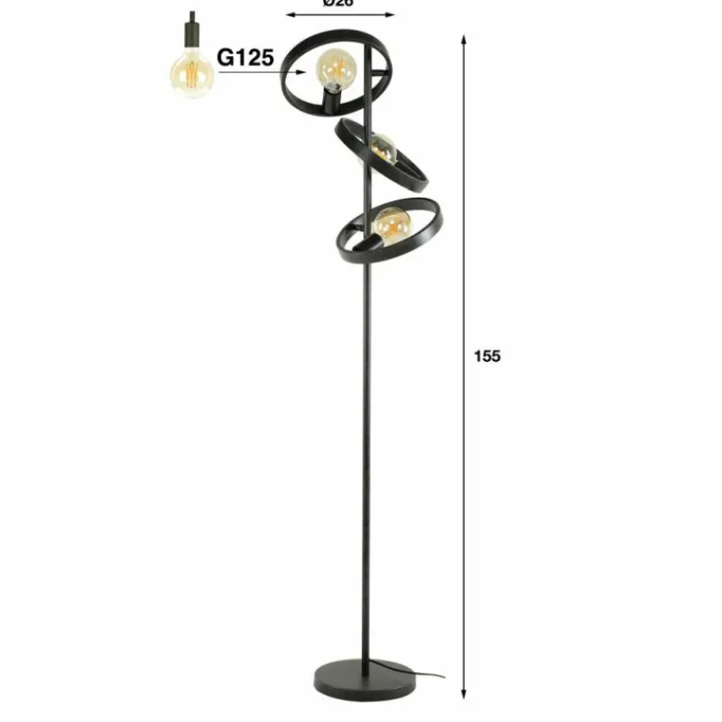 hofstein Lampadaire Hover Anthracite, 3 lumières* Lampadaires Et Lampes Sur Pied