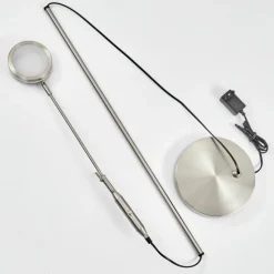 hofstein Lampadaire Huallilemu LED Nickel mat, 1 lumière