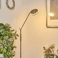 hofstein Lampadaire Huallilemu LED Nickel mat, 1 lumière