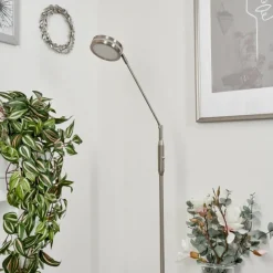 hofstein Lampadaire Huallilemu LED Nickel mat, 1 lumière